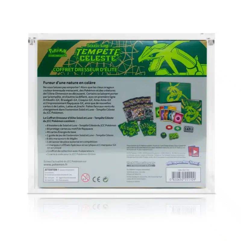Protection acrylique ETB Pokémon anti-UV et magnétique Evo Shield